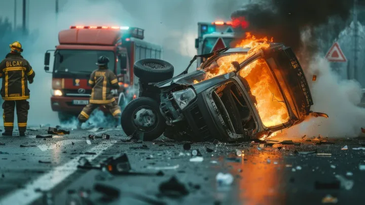 Два человека погибли на месте: большегруз наехал на грузовики и их водителей. Подробности смертельной аварии