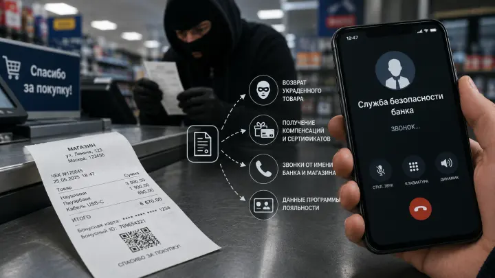 Мошенники используют оставленные чеки для возврата украденного