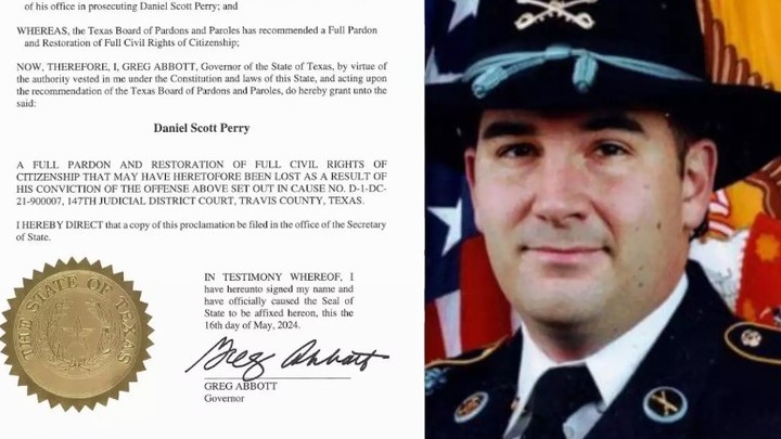 Глава Техаса Эбботт помиловал осужденного на 25 лет за убийство члена BLM сержанта Перри