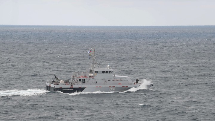 Украинский корабль взорван в Чёрном море