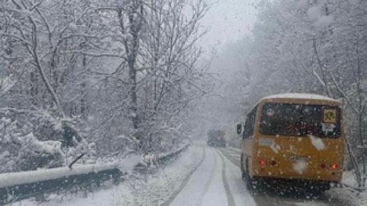 В Сочи на высоте 2375 м над уровнем моря выпал снег