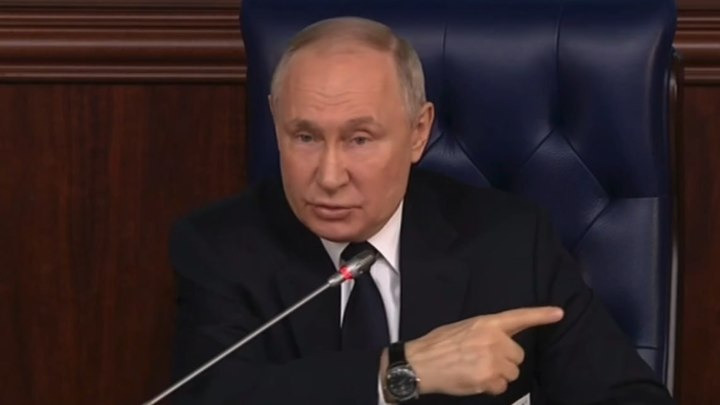 Фото: Скриншот заявления Путина в Минобороны России/mil.ru