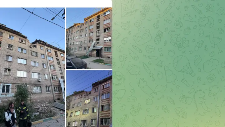 BAZA: беспилотник врезался в крышу пятиэтажки в Туле