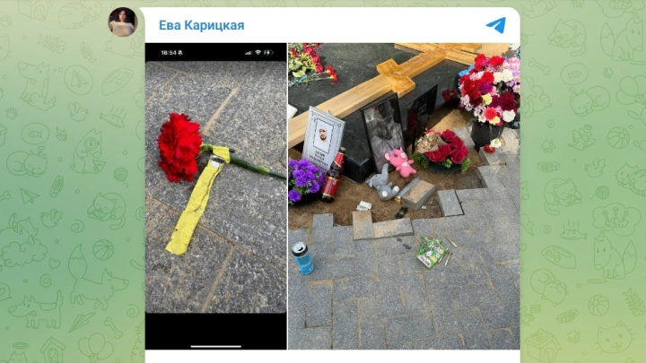 На могилу Паши Техника принесли подклад с волосами