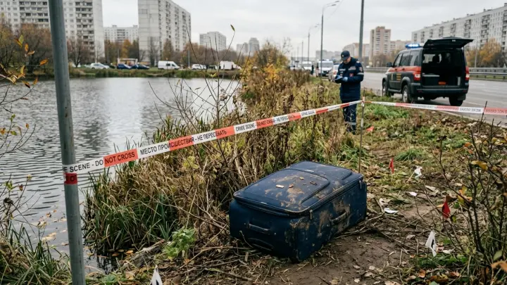 В Москве у пруда обнаружили чемодан с телом мужчины внутри