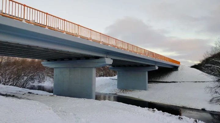 В Поморье завершили ремонт моста через Вонгоду