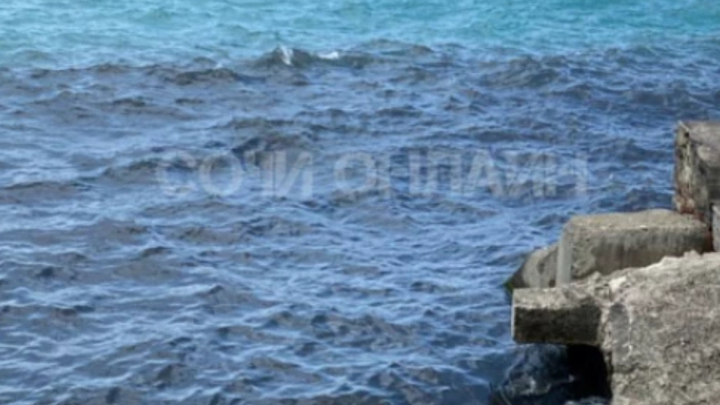 В Сочи вода на пляже Бытха окрасилась в черный цвет