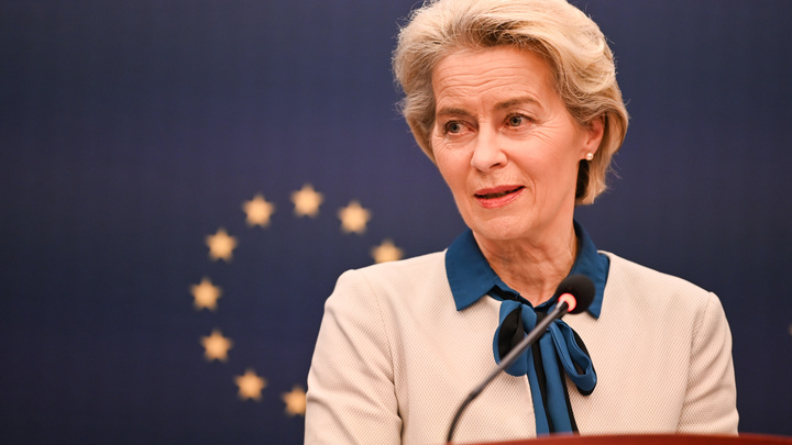 Точку в выступлении Урсулы фон дер Ляйен поставил собачий лай