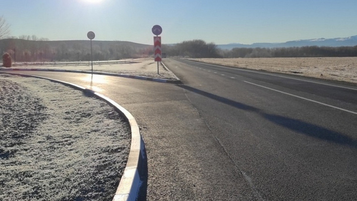 В Апшеронском районе отремонтировали участок трассы Майкоп – Туапсе