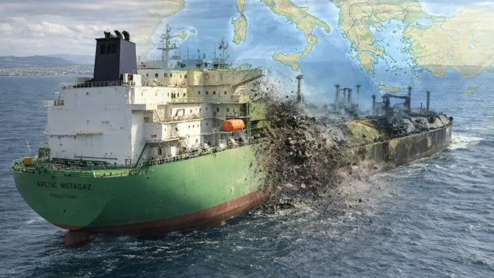 Атакованный дронами газовоз «Арктик Метагаз» отбуксирован в международные воды