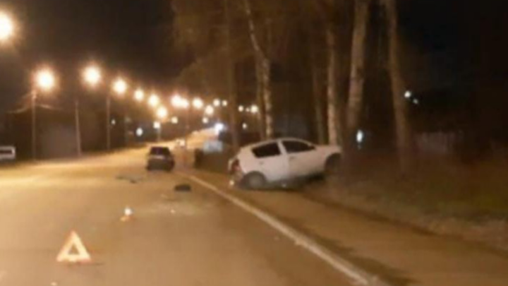 В Новосибирске Renault Sandero с ребёнком-пассажиром влетел в дерево