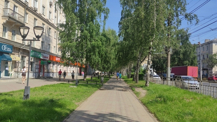 Прогулочную зону на улице Коминтерна в Нижнем Новгороде постепенно благоустроят