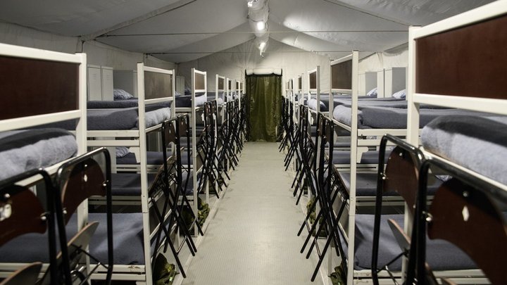 В лагере для мобилизованных под Омском произошёл сильный пожар