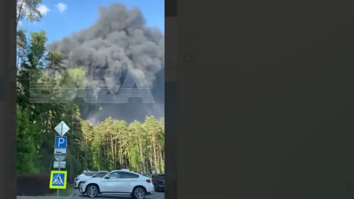Крупный пожар под Красногорском: что известно