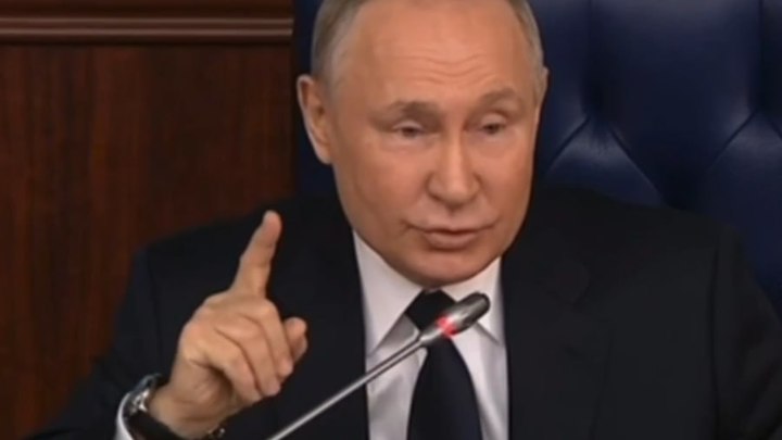 Фото: Скриншот заявления Путина в Минобороны России/mil.ru