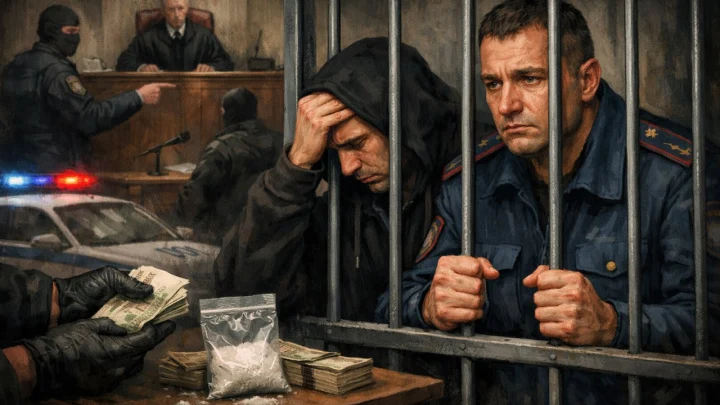 В Красноярске экс-полицейские получили срок за подкинутый муляж наркотика и вымогательство