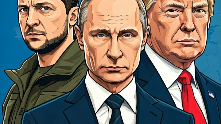 Карта Украины с территориями России появилась в Овальном кабинете перед переговорами Трампа и Зеленского
