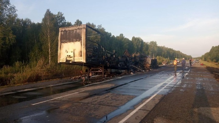 На трассе в Курганской области заживо сгорел челябинец
