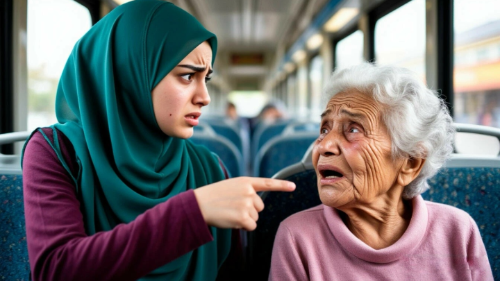 Киргизка в хиджабе устроила шоу в Москве - всё ради унижения русской бабушки. Странный скандал в автобусе