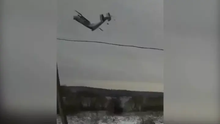 Есть видео падения самолета Ан-22 в Ивановской области