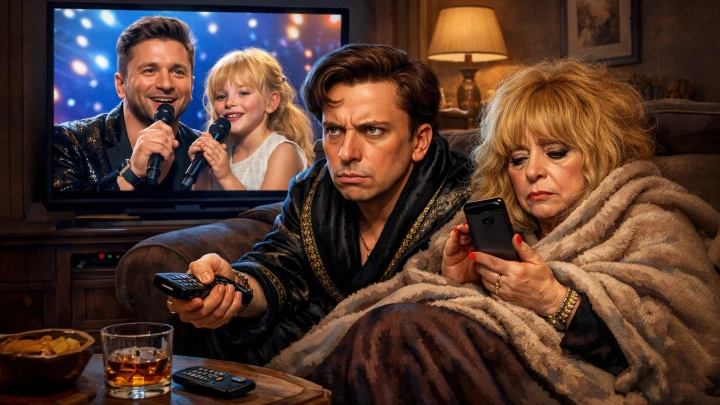 Забыли твою Алку. Сергей Лазарев с дочкой довели Галкина* до истерики. Беглый комик глупо подставил Пугачёву