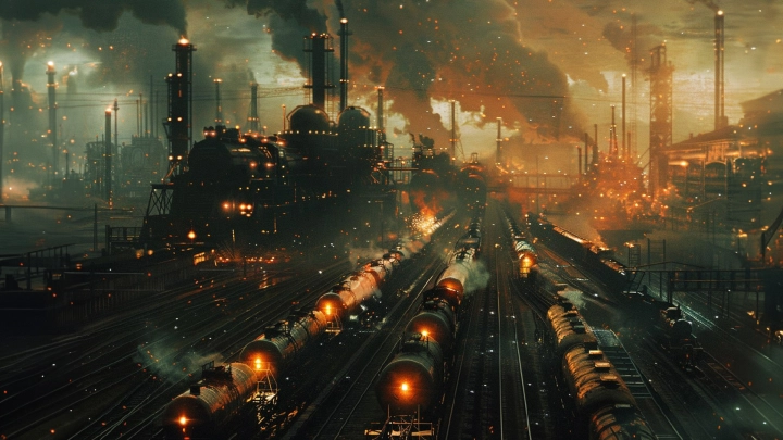 Не менее двух взрывов прогремели близ Курчатова. Небо прошили яркие вспышки