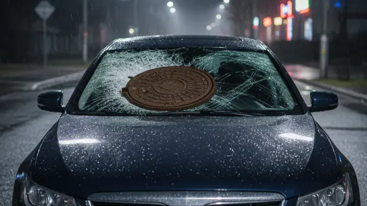 Чудо-женщина из Балашихи разбила крышкой люка авто бывшего и попала на видео