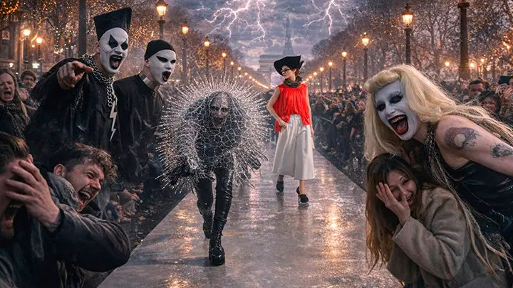 Неделя высокой моды в Париже: Это не подиум, а выставка чудовищ. Собчак и Самойлова в деле