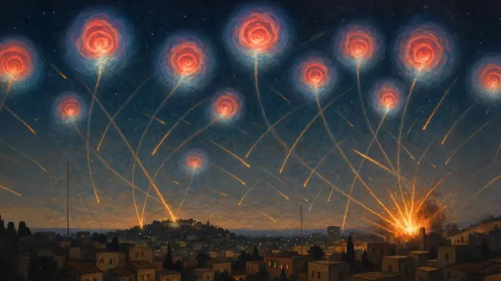 Стреляют, как из пулемёта: очевидцы сняли бешеную работу ПВО в Израиле