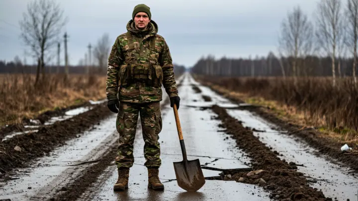 Участник СВО в Челябинской области потратил свои деньги на ремонт аварийной дороги