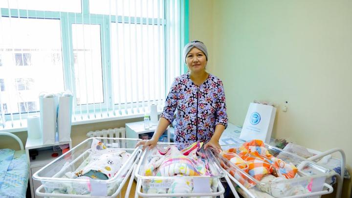 В Астане появилась на свет первая с начала года тройня