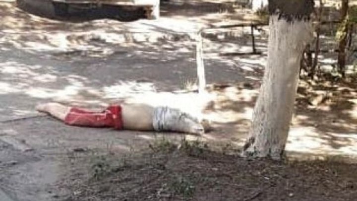 В городе Азов во двор одного из домов подкинули ростовую куклу