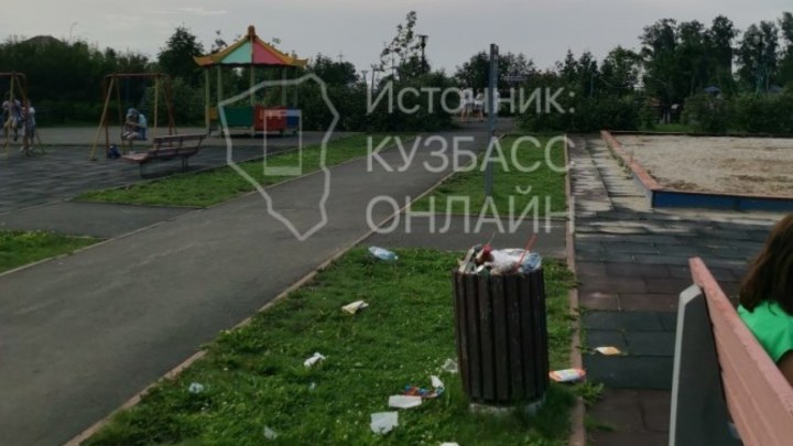 Жители кемеровского поселка возмущены залежами мусора в местном парке