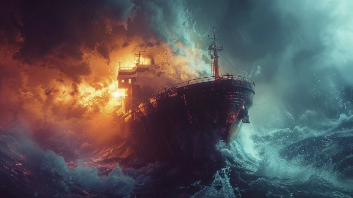 Пожар в открытом море. Шесть русских моряков судна – рефрижератора пострадали от огня