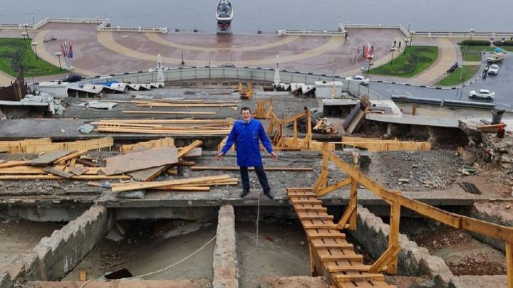 Глеб Никитин сообщил, что благоустройство кремля и Чкаловской лестницы идет в графике