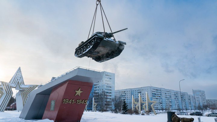 Легендарный танк Т-34 исчез с постамента в Кемерове