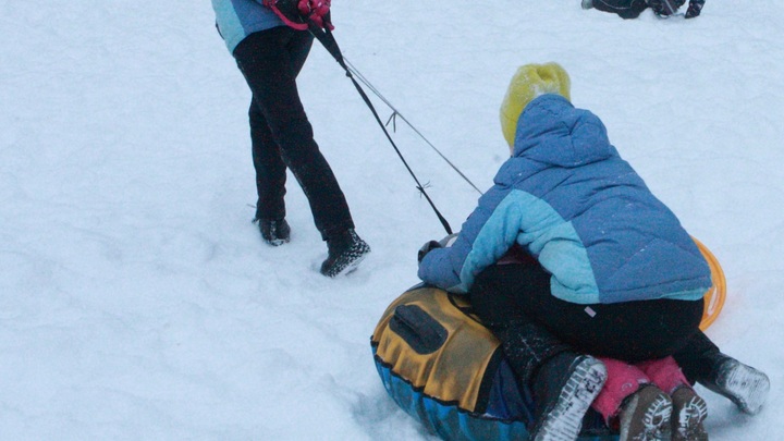 Дети на ватрушке провалились под лёд в московском пруду - источник