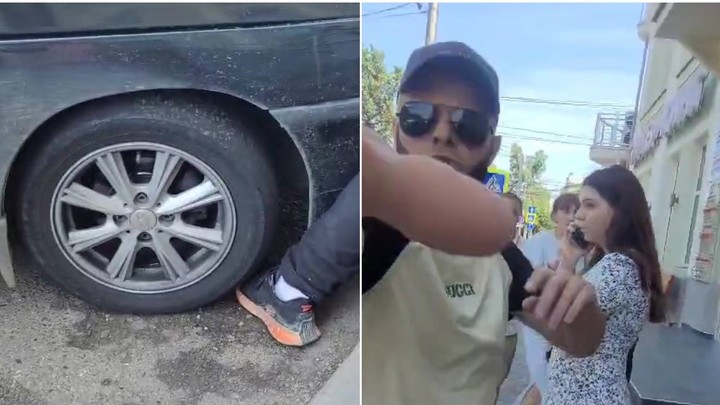 Я бы и тебя раздавил: приезжие на авто 95 региона наехали на мужчину, а затем угрожали журналистам