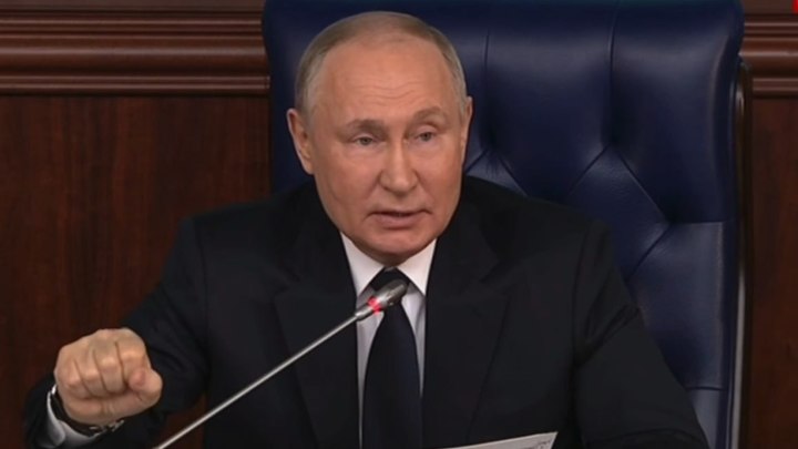 Фото: Скриншот заявления Путина в Минобороны России/mil.ru