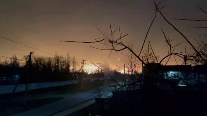 Крупный пожар в Темрюке  после атаки украинских беспилотников сняли на фото