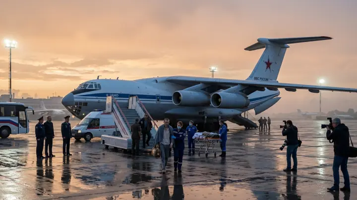 В Подмосковье приземлился борт с освобождёнными из плена в Мали геологами