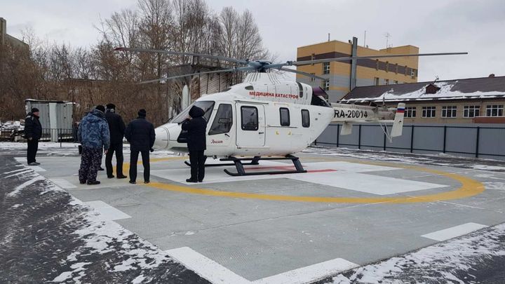 В Челябинской областной больнице открылась вертолетная площадка