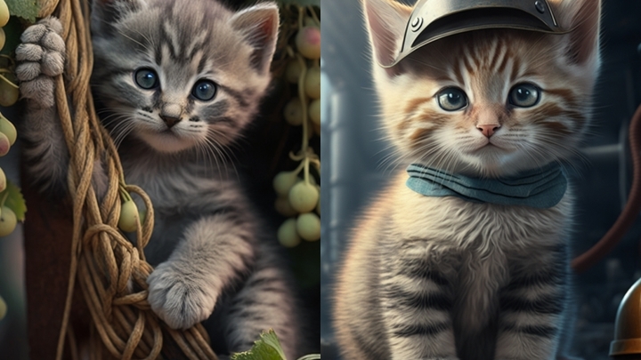 Нейросеть изобразила Краснодар и Новороссийск в образе котиков