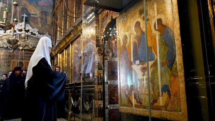 Икону Троица Рублёва передали в безвозмездное пользование Троице-Сергиевой Лавре