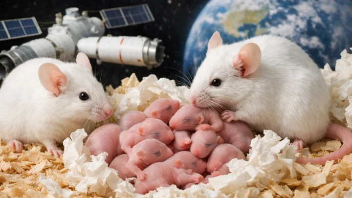 Китайские «космические мыши» принесли большое и здоровое потомство после полета на орбиту