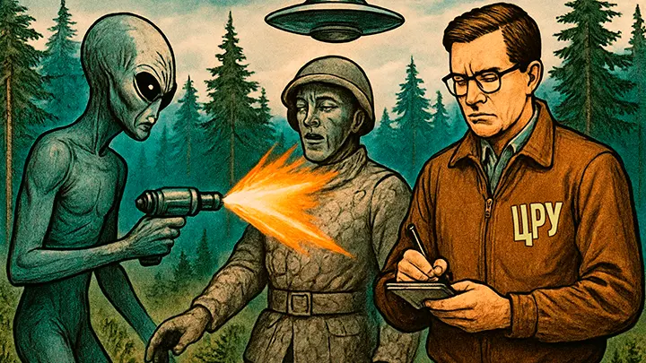 Они все окаменели: В ЦРУ рассекретили данные о нападении НЛО на солдат. Всё испортил тухлый запах