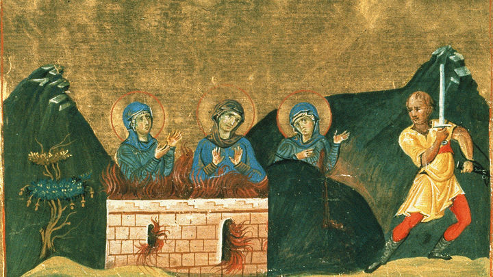 Сёстры-мученицы. Святые Агапия, Ирина и Хиония Аквилейские. Православный календарь на 29 апреля