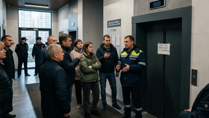 В Краснодаре лифт с людьми внутри сорвался вниз