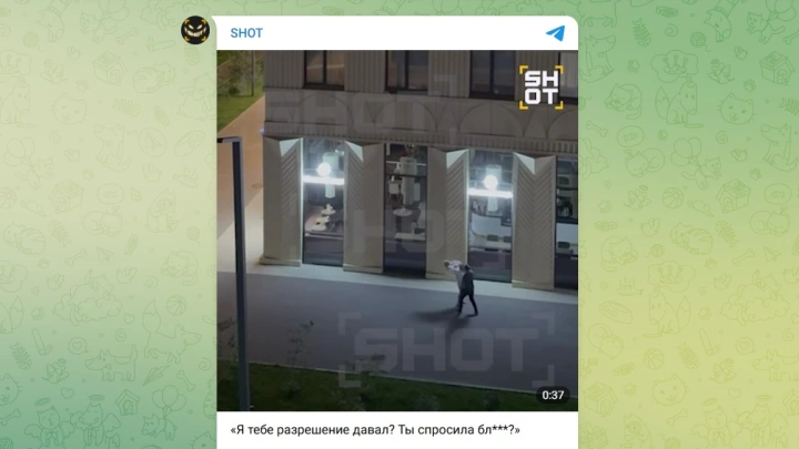 Житель Москвы нокаутировал ушедшую в бар без разрешения жену и попал на видео