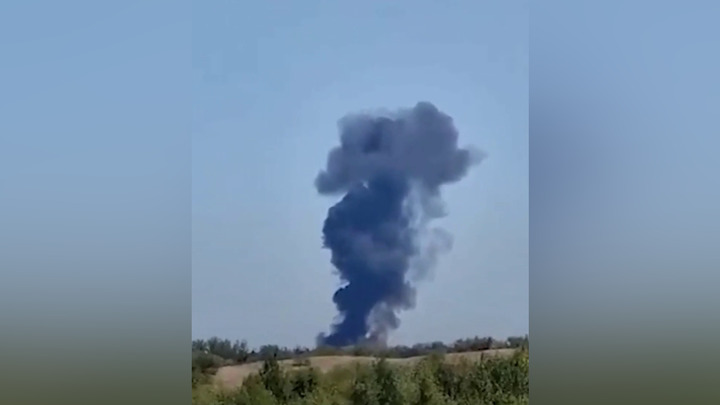 Опубликовано  видео с места падения Су-34 под Волгоградом